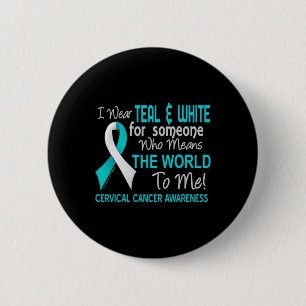 Badge Rond 5 Cm Cancer Du Col Pour Quelqu'Un Qui Signifie Monde Po