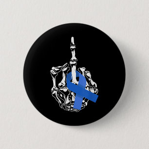 Badge Rond 5 Cm Cancer du colon Cancer du côlon à doigt moyen Canc