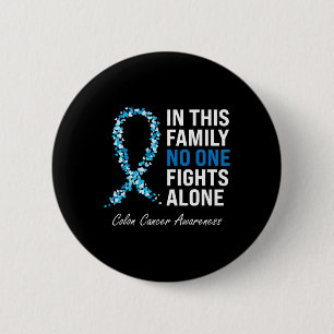 Badge Rond 5 Cm Cancer du côlon Cancer du côlon Bleu Ruban