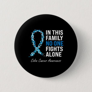 Badge Rond 5 Cm Cancer du côlon Cancer du côlon Bleu Ruban
