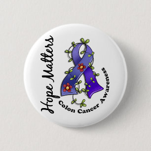 Badge Rond 5 Cm Cancer du colon de sujets d'espoir du ruban 4 de