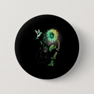 Badge Rond 5 Cm Cancer du foie Tournesol Colibri