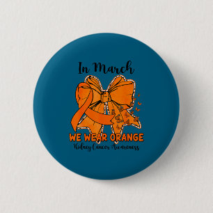 Badge Rond 5 Cm Cancer du rein en ruban papillon en mars porter or