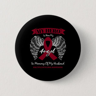 Badge Rond 5 Cm Cancer du sang en mémoire de Husnd Myélome multipl