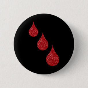 Badge Rond 5 Cm Cancer du sang Sensibilisation au cancer du sang