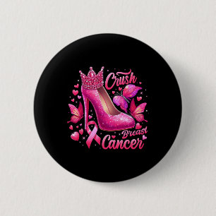 Badge Rond 5 Cm Cancer Du Sein Combattre Comme Une Reine Noir Afro