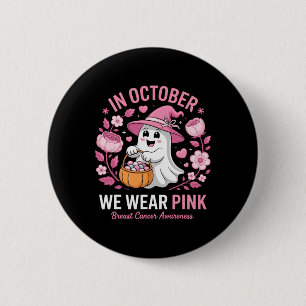 Badge Rond 5 Cm Cancer Du Sein Femmes Halloween En Octobre Nous Po