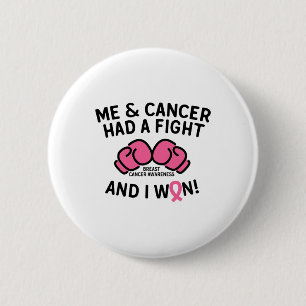 Badge Rond 5 Cm Cancer du sein J'ai gagné le soutien du survivant 