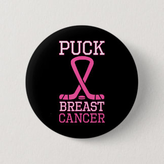 Badge Rond 5 Cm Cancer du sein rose Ruban rose Ice Hockey Cancer