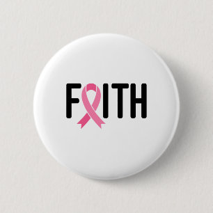 Badge Rond 5 Cm Cancer du sein Ruban rose Cancer du sein femmes Wa