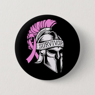 Badge Rond 5 Cm Cancer du sein survivant