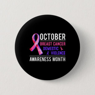 Badge Rond 5 Cm Cancer Et Violence Domestique Mois De Sensibilisat