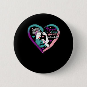 Badge Rond 5 Cm Cancer Femme Guerrière Violet rose Ruban Sensibili