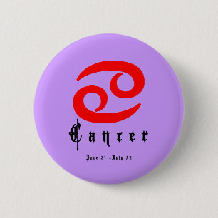 Badge Rond 5 Cm Cancer, horoscope, zodiaque, astrologie