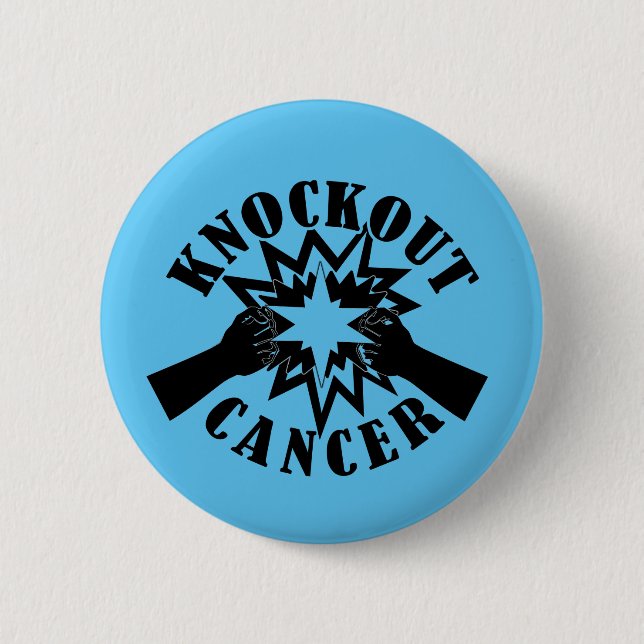 Badge Rond 5 Cm Cancer Knockout (Devant)