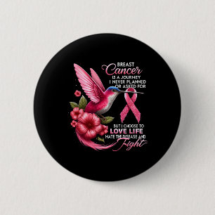 Badge Rond 5 Cm Cancer Le Cancer Du Sein Le Cancer Est Un Voyage Q