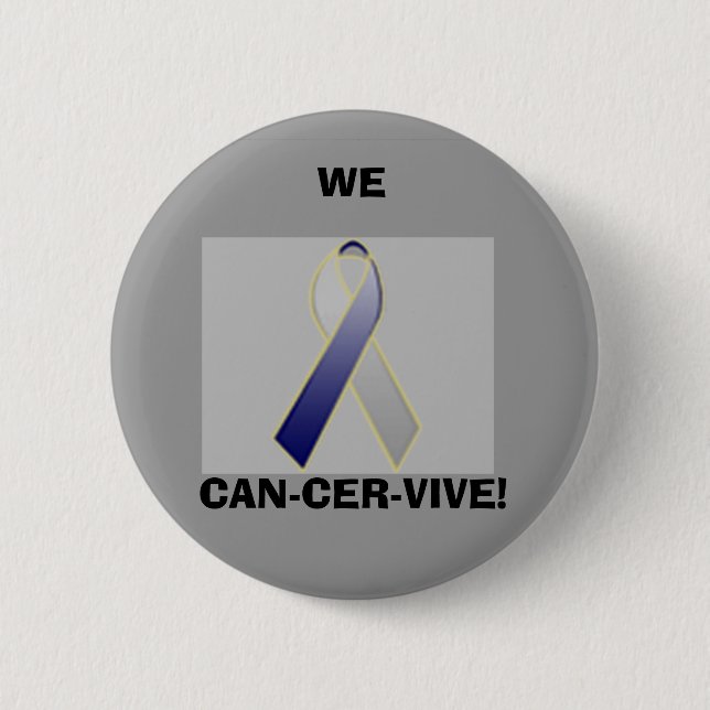 BADGE ROND 5 CM CANCER, NOUS, CAN-CER-VIVE ! (Devant)