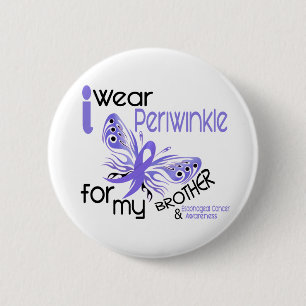Badge Rond 5 Cm Cancer oesophagien JE PORTE le BIGORNEAU POUR MON