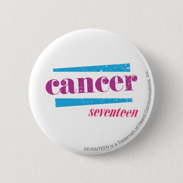 Badge Rond 5 Cm Cancer pourpre (Devant)