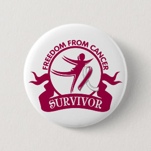 Badge Rond 5 Cm Cancer principal de cou - absence de survivant de