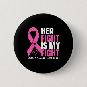 Badge Rond 5 Cm Cancer Son combat est mon combat cancer du sein de