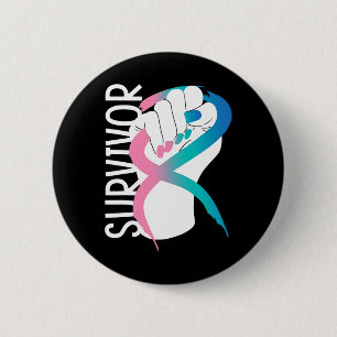 Badge Rond 5 Cm Cancer Survivant Mois de sensibilisation au cancer