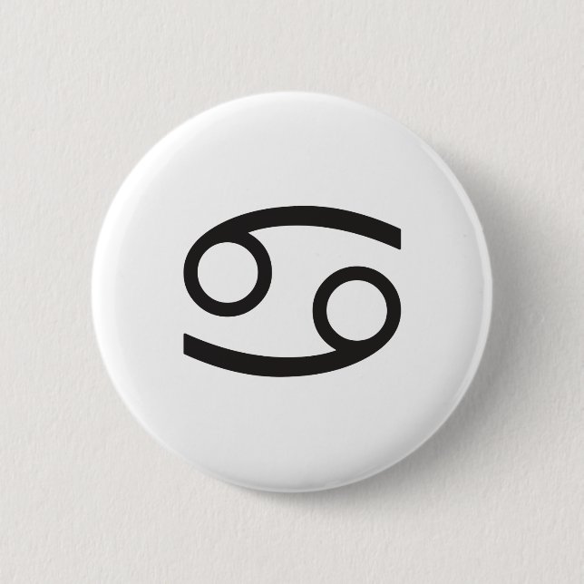 BADGE ROND 5 CM CANCER, SYMBOLE HOROSCOPE (Devant)