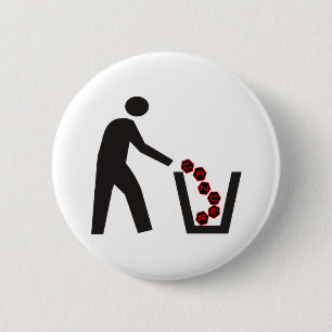 Badge Rond 5 Cm Cancer Trashing