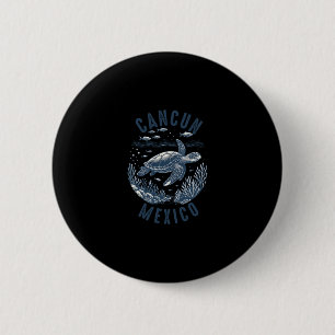 Badge Rond 5 Cm Cancun Mexique Souvenir Famille Correspondante Vac