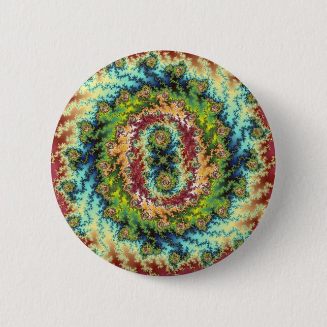 Badge Rond 5 Cm Candy Land - Bouton fracturé (Devant)