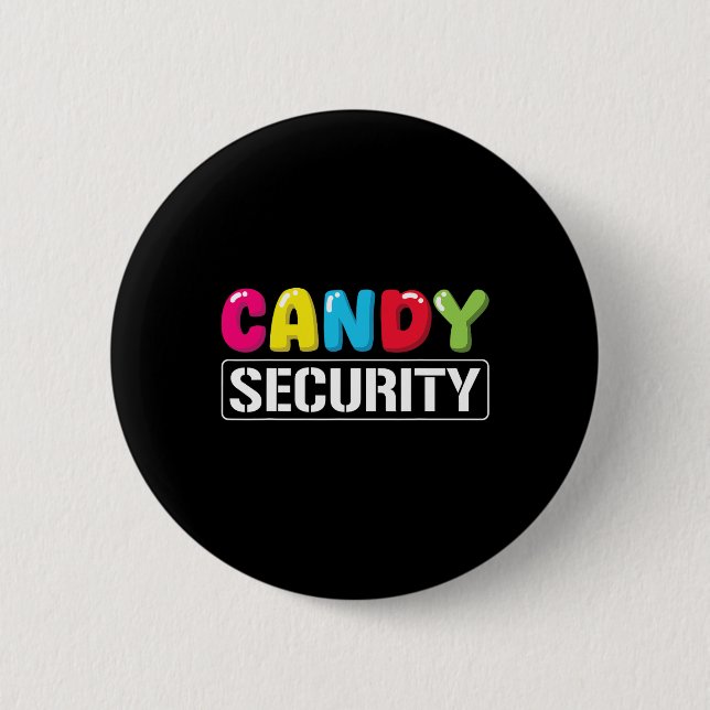Badge Rond 5 Cm Candy Security Funny Halloween Costume Enfants Gar (Devant)
