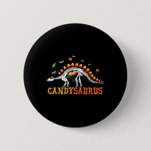 Badge Rond 5 Cm Candysaurus Candy Corn Dinosaure Squelette Hal Hap