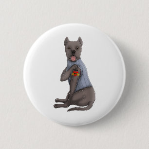 Badge Rond 5 Cm Cane Corso I Love Maman Tattoo Dog Shirt Funny Mot
