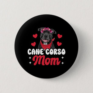 Badge Rond 5 Cm Cane Corso Maman