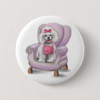 Badge Rond 5 Cm Caniche français