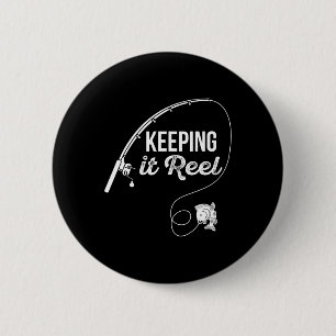 Badge Rond 5 Cm Canne à pêche drôle pour garder ça réel cadeau bla