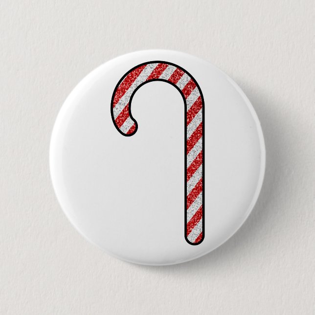Badge Rond 5 Cm Canne à sucre pailletée (Devant)
