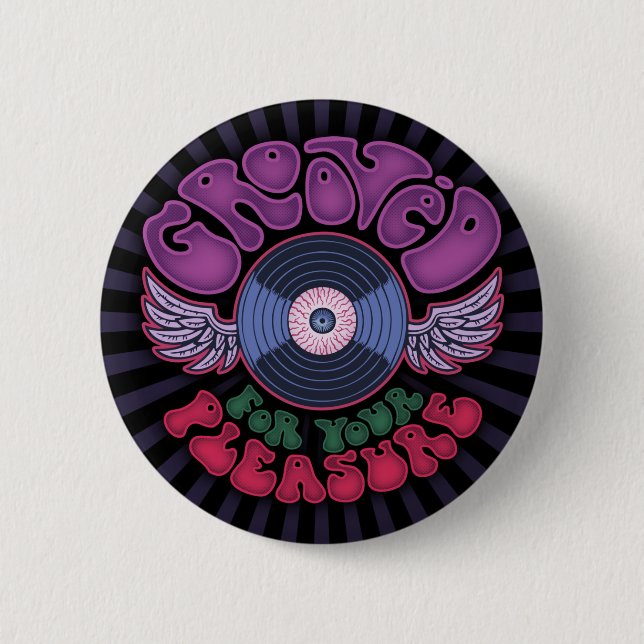 Badge Rond 5 Cm Cannelé (Devant)