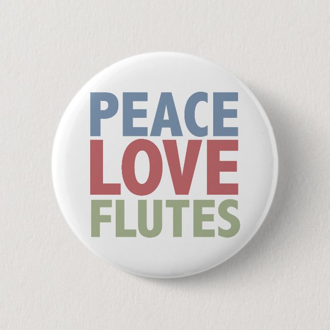 Badge Rond 5 Cm Cannelures d'amour de paix (Devant)