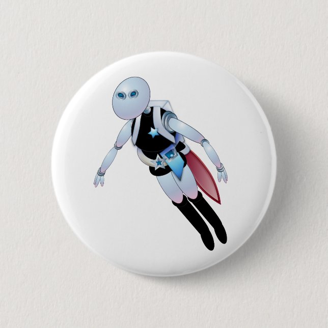 Badge Rond 5 Cm Cannettes de fil robotiques 2099 (Devant)