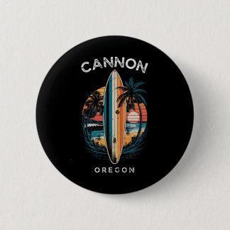 Badge Rond 5 Cm Cannon Beach Oregon Men Women Surfing 