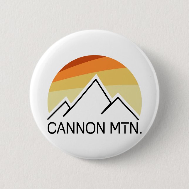 Badge Rond 5 Cm Cannon Mountain New Hampshire Retro (Devant)