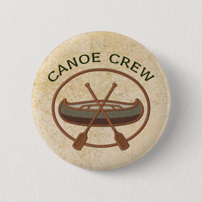 Badge Rond 5 Cm Canoë-kayak d'équipage de canoë (Devant)