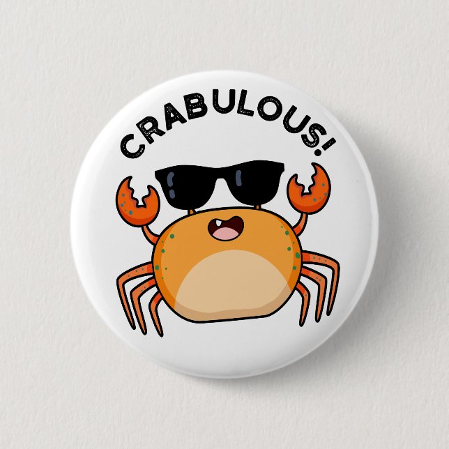 Badge Rond 5 Cm Canon de crabe amusant (Devant)