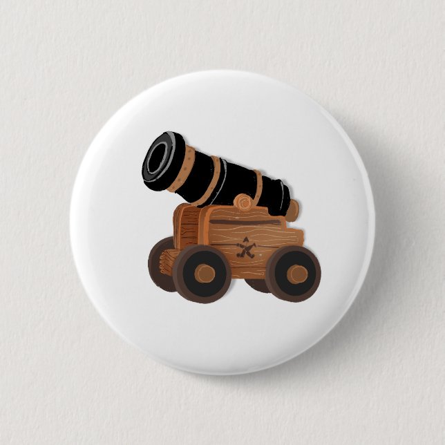 Badge Rond 5 Cm Canon pirate (Devant)