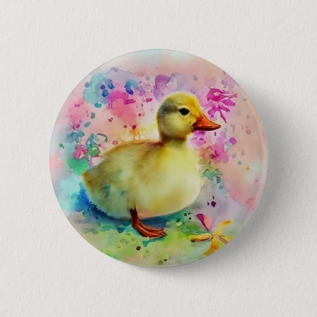 Badge Rond 5 Cm Canotage en aquarelle (Devant)
