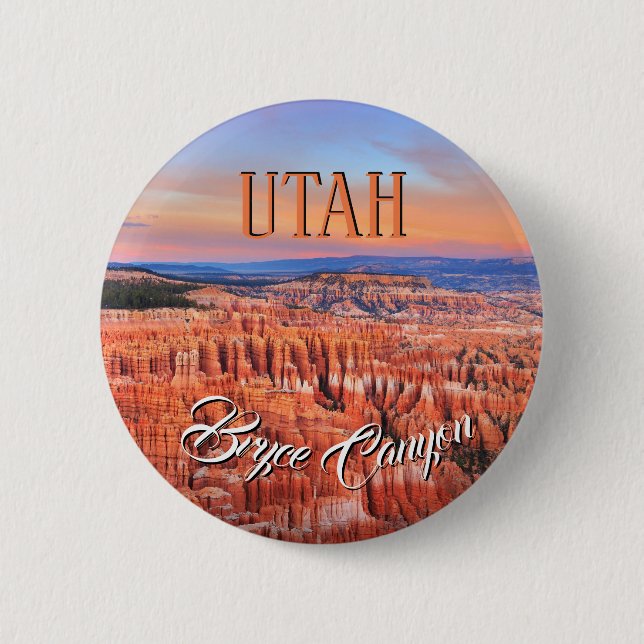 Badge Rond 5 Cm Canyon Utah de Bryce rond (Devant)