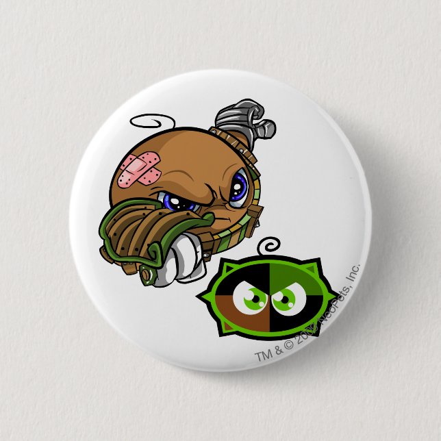 Badge Rond 5 Cm Capitaine 1 d'équipe de lac Kiko (Devant)