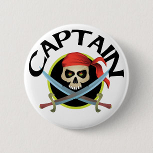 Badge Rond 5 Cm capitaine 3D