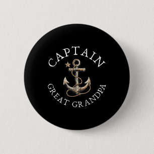 Badge Rond 5 Cm Capitaine arrière-grand-père bateau voile nautique